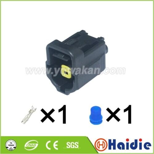 2sets 1pin Auto cable connector plug with pins and seals female waterproof wiring plug 184042-1