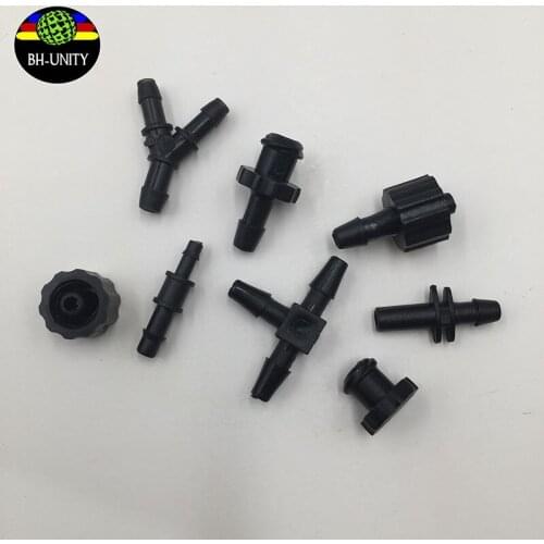 20pcs/ bag uv ink hose tube connector for all large UV printers ink hose plug ink tube fitting