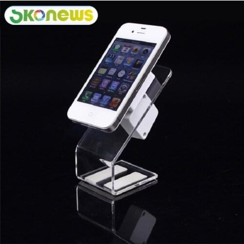 20 pcs Mobile transparent acrylic security display stand with pull box recoiler cell phone anti theft holder