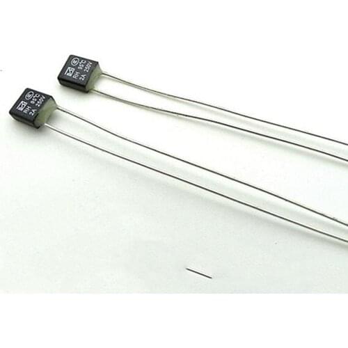 200PCS/1LOT RH 2A Thermal Temperature Fuse 92/95/105/110115/120/125/130/135/140/145/150° Degree