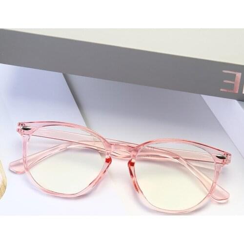 2020 Vintage Transparent Eyeglasses Round Plastic Men Women Solid Spectacle Round Clear Glasses Frame Computer Eyeware