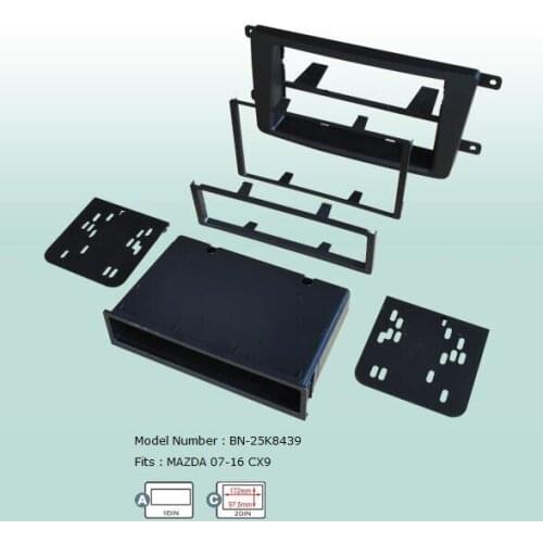 Car Fascias 2 Din Radio Audio Panel Frame Dash Kit For Mazda CX-9 2007 2008 2009 2010 2011 2012 2013 2014 2015 2016