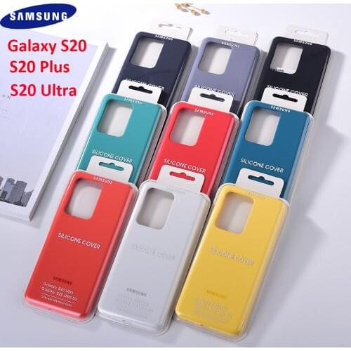 Samsung Galaxy S20 Plus Liquid Silicone Phone Case Original Silky Back Cover Full Protective For S20 Ultra S20+ Housing Shells