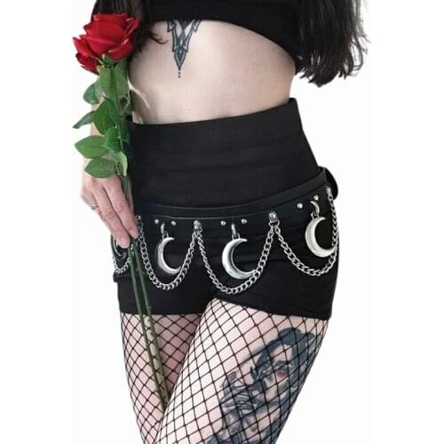 Punk Style Faux Leather chain Belt Sexy black Adjustable Harness Body chain Costume Street Dance Jewelry Gift Fashion Accessory