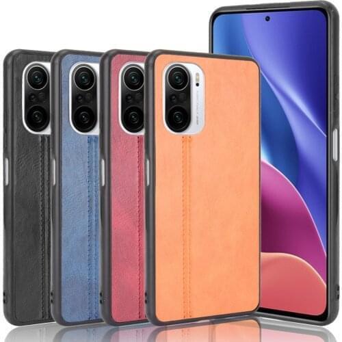 For Xiaomi Mi 11i Luxury Calfskin PU Leather lines Hard Back Cover Case For Xiaomi Mi 11i 11 i Mi11i Phone Case