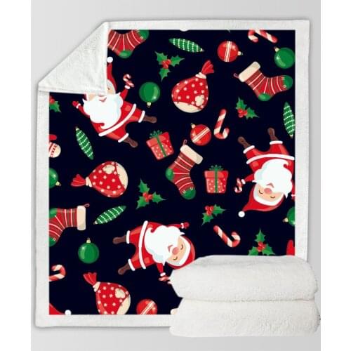 Fleece Christmas Home Blanket Fashion Throw Blanket Adult New Year Gift Christmas Travel Party Decoration Bedspread Shawl