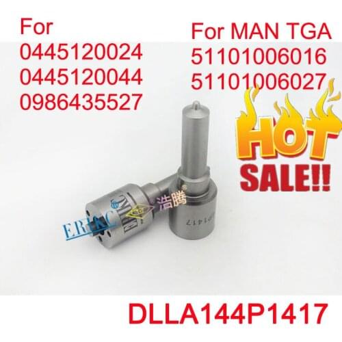 Common Rail Nozzle DLLA144P1417 Fuel System Diesel Fuel Injector Nozzle 0433171878 for MAN TGA Injector 0445120024 0445120044