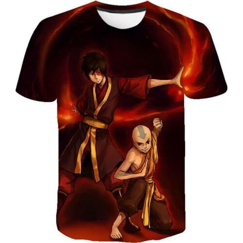 Hot Sale Anime AvatarThe Last Airbender T-shirt 3d Printed Summer Fashion Popular Short-sleeved Casual T-shirt Unisex Top Tees