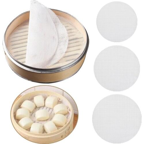 Cotton Steamer Pad Cloth Round Cotton Gauze Drawer Steamer Mat Stuffed Buns Steamed Bread Steamer Kitchen Cooking Tools