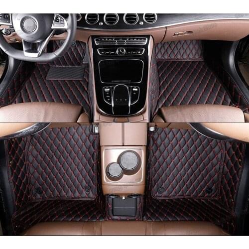 Leather car floor mats for mercedes benz CLS class C257 2018 2019 2020 2021 interior accessories carpet rug sticker