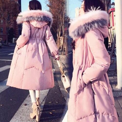 Winter Jacket Women New Plus Size 2Xl Hooded Slim Long Parka Mujer Cotton Padded Overcoat Casual Black Coat Female Coat