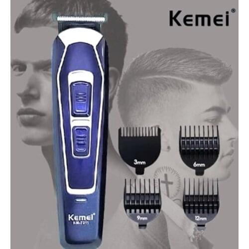 Professional Hair Clipper Low Noise Shaver Men Electric Hair Cutter Machine Stainless Steel Blade Rechargeable Beard Trimmer 45D