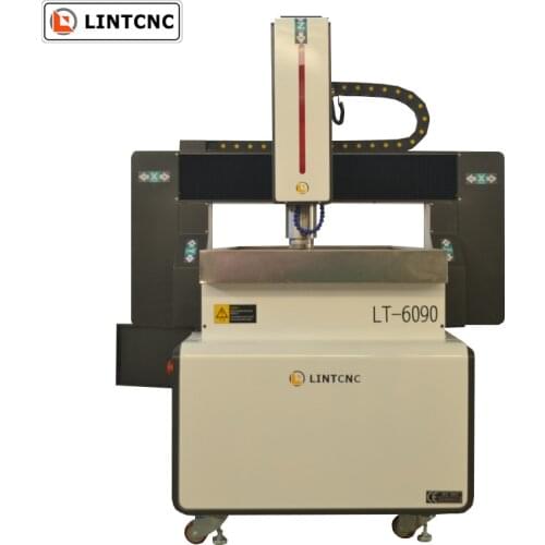 CNC mini milling machine for wood/aluminum/bronze,600x900x200mm with 100mm diameter rotary attachment