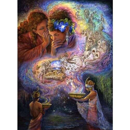 Full Drill landscape Mosaic Round Diamond Painting Fantasy heaven Diamond Embroidery Cross Stitch Kit Diamond Art Rhinestones