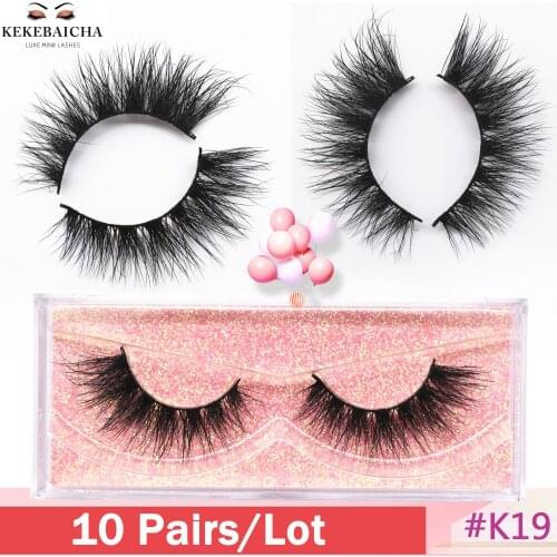 10 Pairs Mink Eyelashes Makeup 3D Lashes Dramatic Long Cross Medium Volume Fluffy False Eyelashes Fake Eyelashes Extension Lash