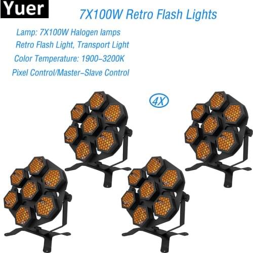 Retro Lights 7X100W Retro Flash Light Night Light Home Party Lamp Christmas LED Decoration Projector DJ Disco Flightcase package