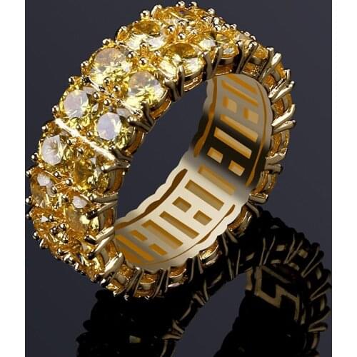 Rock Hip Hop Rings for Men Women New Arrival AAA Cubic Zircon Rings Designer Jewelry Fashion Bling Mens Rings