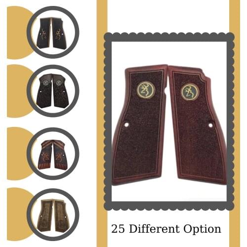 Belgium Browning 14 Laser Cutting Walnut Tree Wooden Grip Model Gun Grips Gun Accessory Hunting Gun Pistol Grips 04