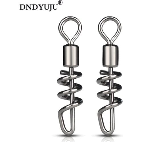 10/20/50pcs Fishing Connector Rolling Swivels with Snap 2#-10# For Fishhook Lure Tackle Carp Fishing Accessories