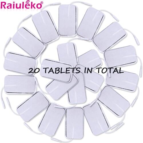 20 Pcs Self-adhesive Electrode Pads Massage Slimming Gel Patch For Tens Acupuncture Therapy Massager Muscle Stimulator Slimming