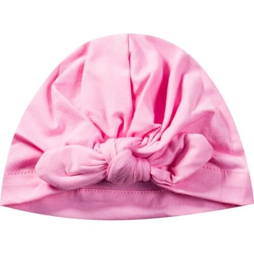 2017 Cute New Newborn Baby Toddler Kids Boy Girl Bowknot Soft Cotton Beanie Hat Cap