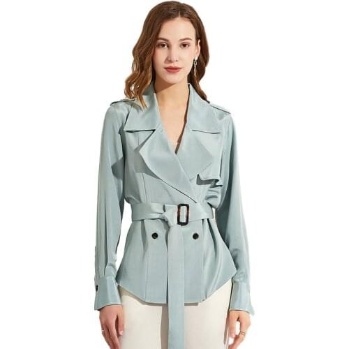 30 MM Silk Suit Jacket Fashion Western Style Windbreaker 2021 Spring Summer One-button Mulberry Silk Suit Jacket