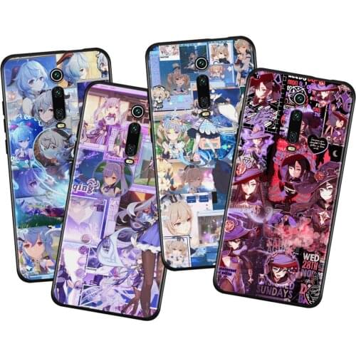 Genshin Impact Silicone Cover For Xiaomi Redmi K40 Gaming K30i K30T K30S K30 Ultra K20 10X Pro Black Phone Case