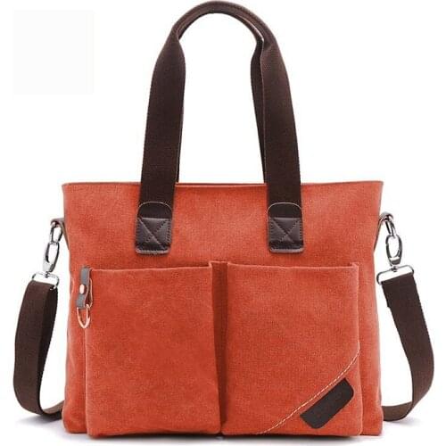 Vintage Canvas Shoulder Bag Men Briefcase Laptop Bag Business Messenger Backpack High Quality Handbag Casual Travel Bag XA721F