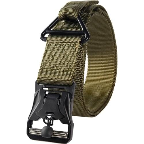 Triangle Buckle Draping Tactical Belt Mens Magnetic Buckle Nylon Belt Velcro Multifunctional Outdoor Mountaineering Belt