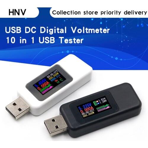 10 in 1 USB tester DC Digital voltmeter amperimetro current voltage meter amp volt ammeter detector power bank charger indicator