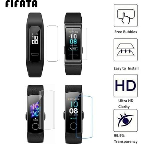 FIFATA 2pcs HD Clear Soft TPU Screen Protector Film For Huawei Honor Band 3/4 Pro/3E/4E/5i/5/6/4 Running Bracelet Accessories