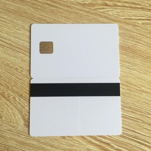 10pcs white PVC card with SLE4428 chip contact smart card hotel key card ISO7816 with Hico magnetic stripe