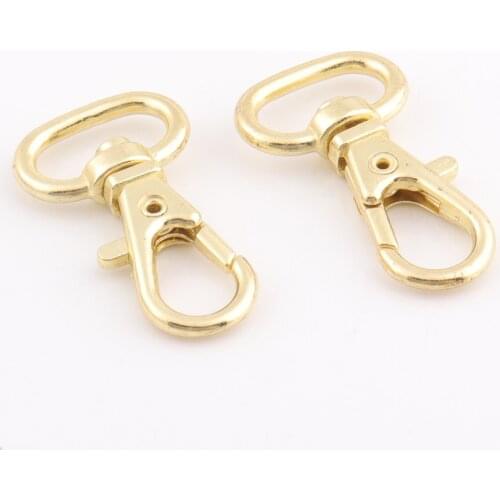15mm Snap Hook Metal Lobster Clasp Light gold Swivel Clasp for Dog Leash Lanyard Hook Clips Bag Strap Hardware Purse Notion