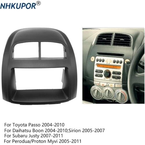 2 Din Radio Fascia for Toyota Passo Daihatsu Boon Sirion Subaru Justy Perodua Myvi Dash Panel Frame Trim Installation Kit