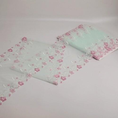 New2Yards/Lot High Quality Lace Trim Embroidery Lace Fabric Mesh Lace Ribbon Tulle Guipure Cord Lace Sewing DIY Doll Cloth C122