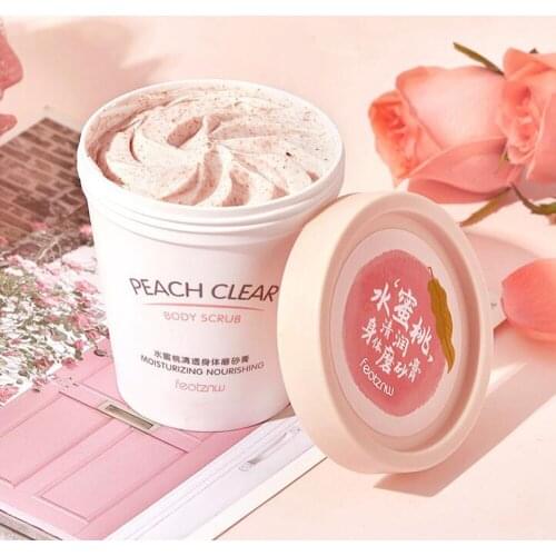 200MLNiacinamide Ice Cream Body Scrub Peach Deep Cleaning Exfoliating Hydrating Scrub Scented Mud Exfoliating Gel Body Lotion