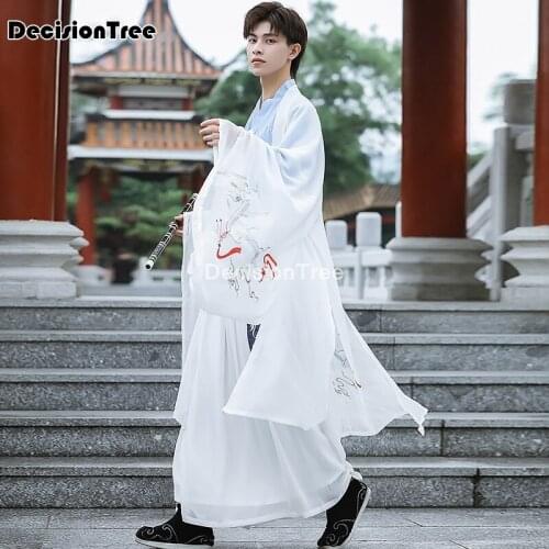 2021 embroidery classical dance costume hanfu festival outfit stage performance clothes folk fairy dress male carnival costume