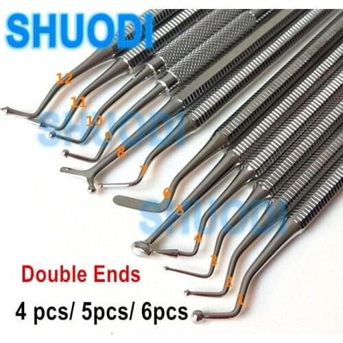 4 Pcs Set/5 Pcs/ 6 Pcs Set Dental Composite Filling Instrument spatula Amalgam Plastic Dental Filling Spatula Double Ends