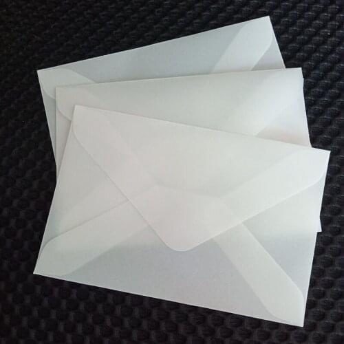 50pcs- 21.3x30cm Translucent DIY Invitation Card Envelope Invitation Letter Packaging Blank Sulfuric Acid Paper Envelope