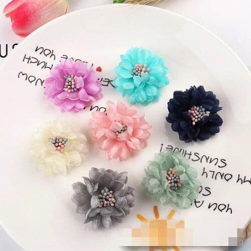 7Pcs Flowers Applique Dress Decoration Patches for Clothing Flower Patch Fabric Patches for Dress Hair Bag Clothes Lace Fabric
