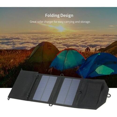7W 5V USB Port Foldable Solar Panel Charger Outdoor Portable Battery Charger for iPhone Mobile Phone