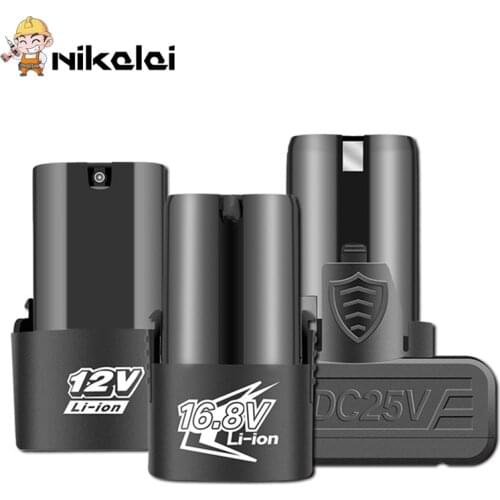 NIKALAI 12V electric screwdriver battery 18650 rechargeable lithium battery 16.8V household electric drill power lithium battery