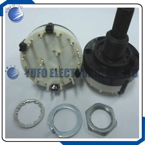 Free Shipping One Lot 100PCS 3 Pole 4 Position PCB Wiring ROTARY SWITCH 3P4T