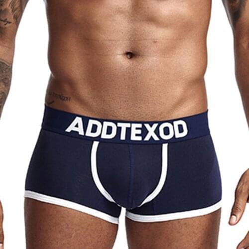 Fashion Mid-waist Cotton Mens Boxers Hip Up Underwear Highstretch Comfortable 3D Effect Breathable Gay No Fading Underpanties