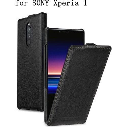 Xperia1 Case 2020 New Fashion Phone Cover for Sony Xperia1 Luxury Genuine Leather Skin Flip Protection Shell Handmade Coque capa