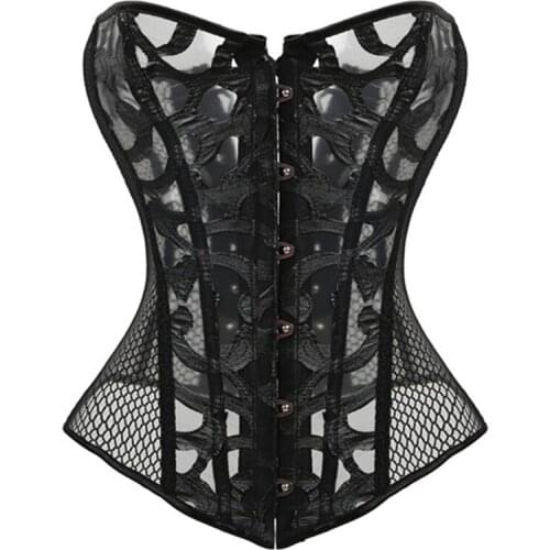 Black white corset waist trainer steampunk sexy underbust lingerie corsets and bustiers steampunk clothing sexy corset