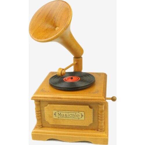 Wooden Castle in the Sky music box retro phonograph phonograph birthday Gift For Christmas/Birthday/Valentines day gift boxs