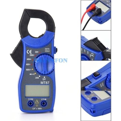 DHL 100PCS MT87 Digital Clamp Meter Multimeter With Measurement AC/DC Voltage Tester Current Resistance Multi Test