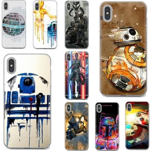 For Huawei P8 P9 P10 P20 P30 P Smart 2019 Honor Mate 9 10 20 8X 7A 7C Pro Lite Rainbow Silicone Phone Case yoda and bb8 cute bot