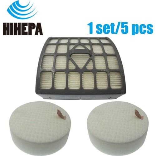 1set/5pcs Foam & Felt HEPA Filter for Shark NV340 NV340UK NV340UKP NV340UKR NV341 NV341Q Vacuum Cleaner Part Fit # XHF340 XFF340